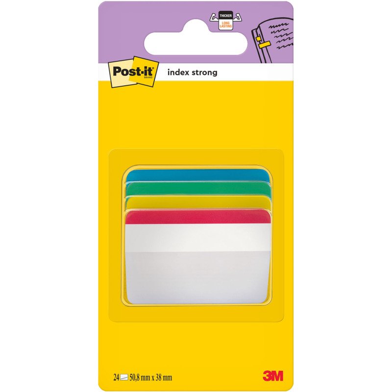 Marque-pages rigide large Classique Post-it - distributeur de 24 feuilles