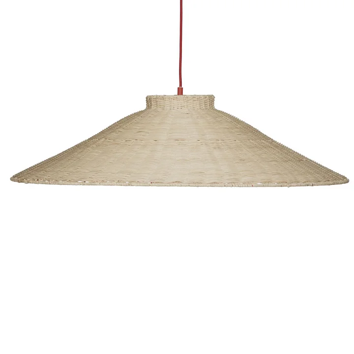 Hübsch Interior - Chand Pendelleuchte, H 21 x Ø 80 cm, rattan