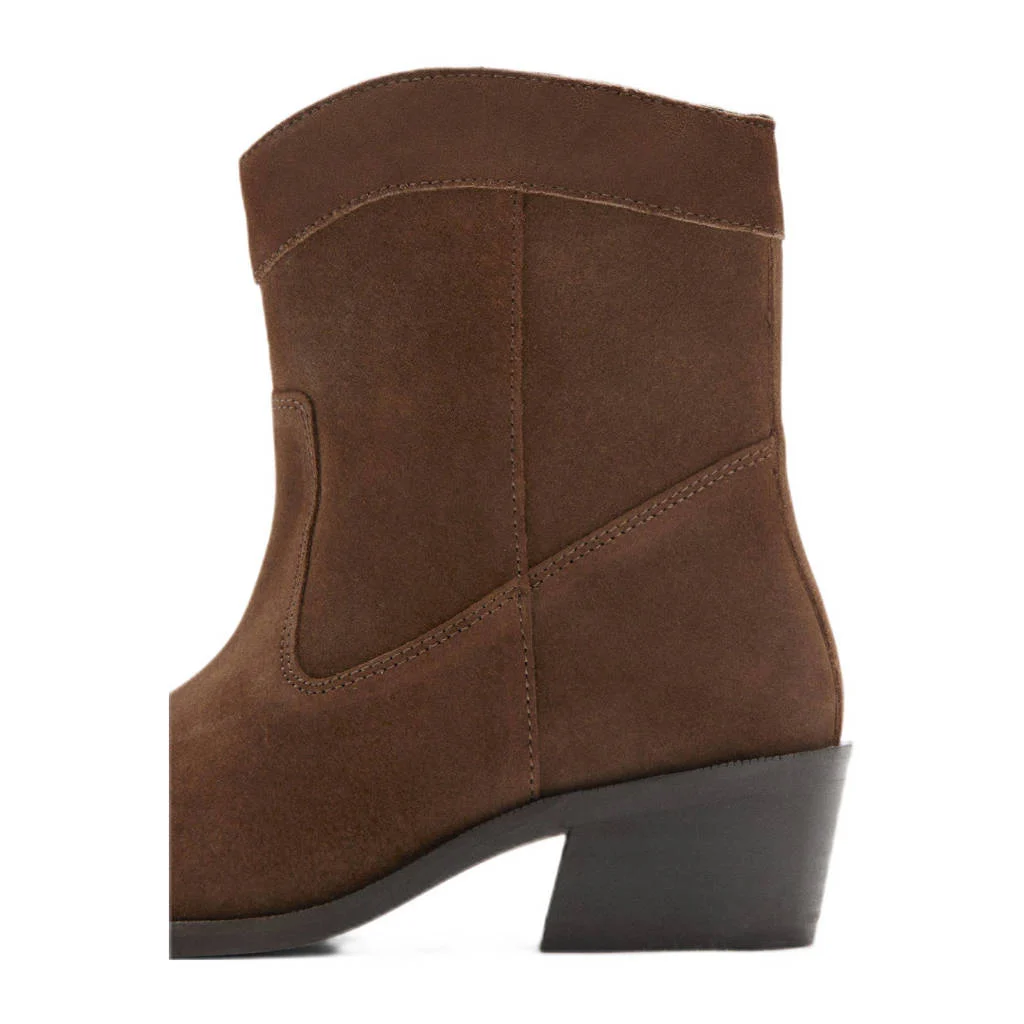 MANGO TEEN suède cowboylaarzen bruin