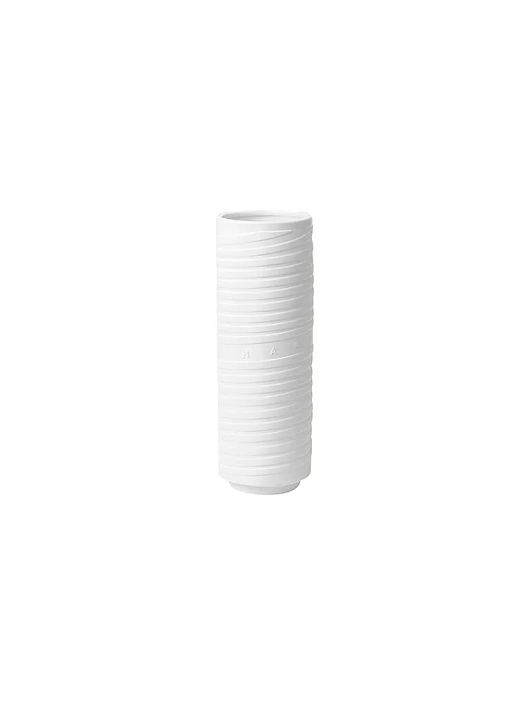 RAEDER Vase EINKLAG HAPPINESS 10x29,5cm Weiss weiss