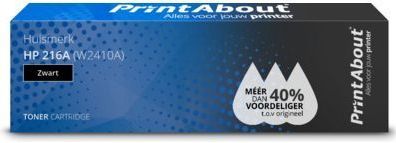 PrintAbout huismerk Toner 216A (W2410A) Zwart Geschikt voor HP