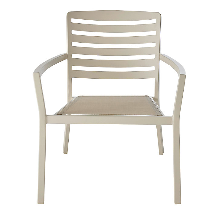 Fauteuil de jardin GoodHome Mikyo en aluminium - Coloris sable - Hauteur 75 cm