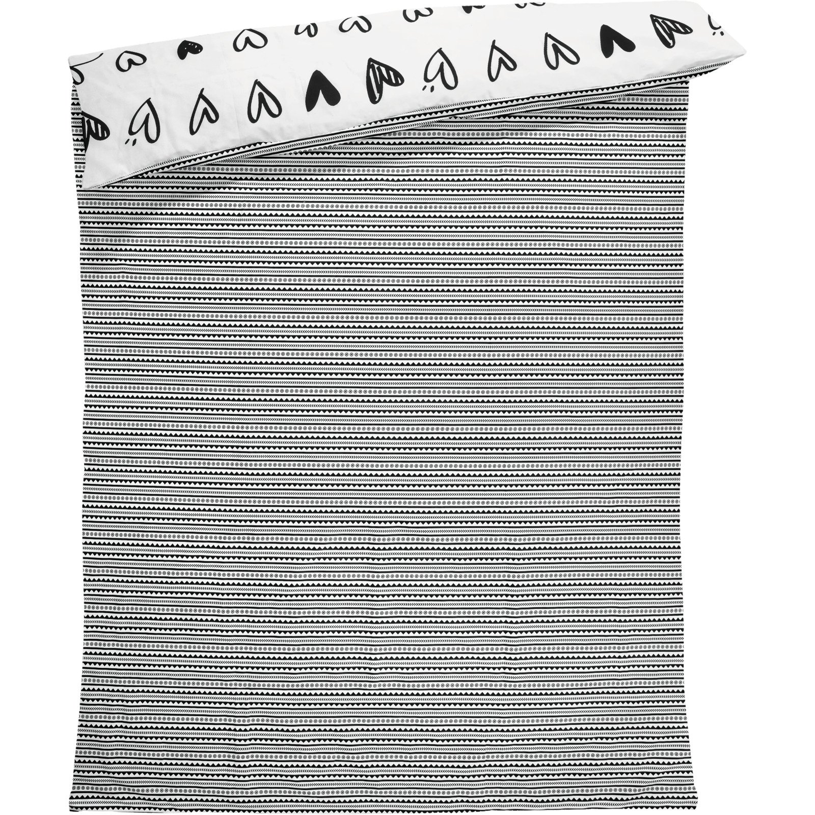 Bettwäsche Satin Herzen weiss
