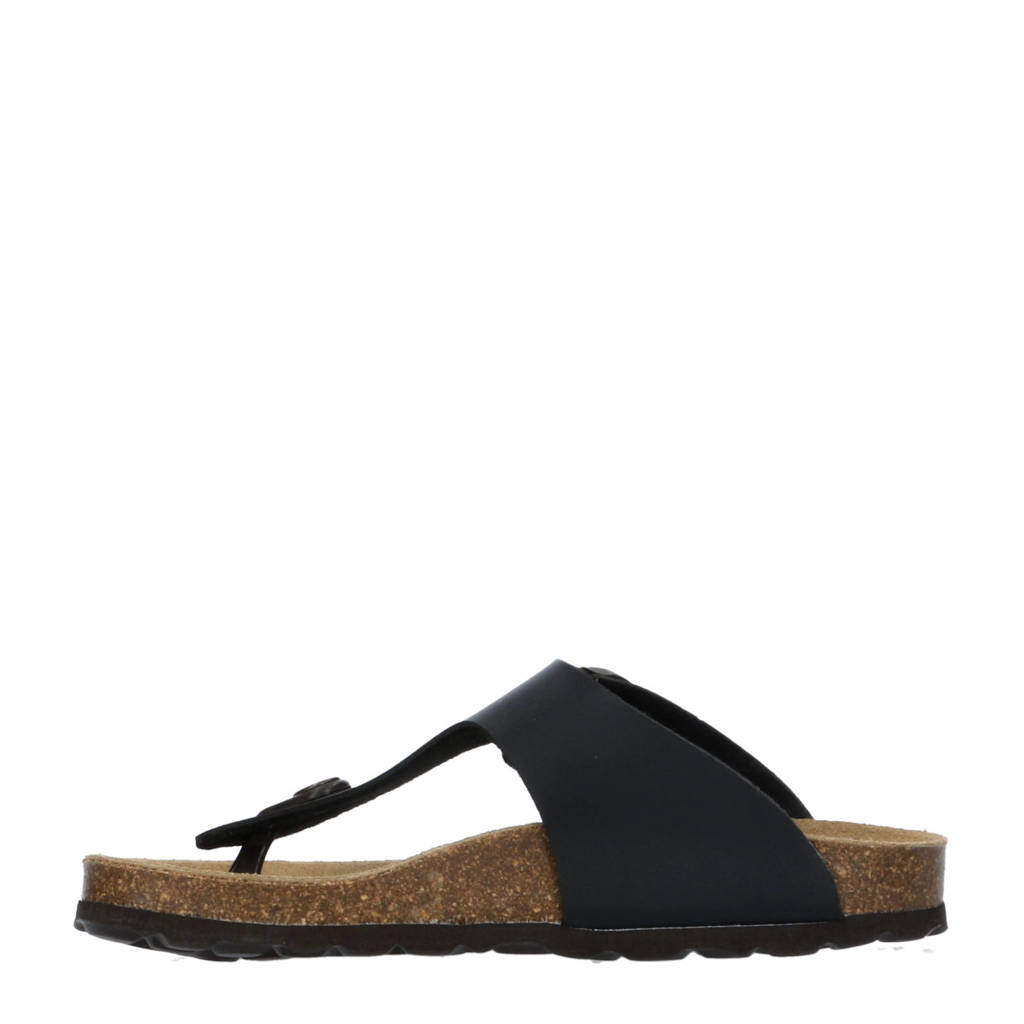 Kipling Juan 4leren teenslippers zwart
