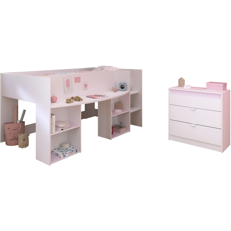 Parisot Kinderzimmer Set 2tlg Pirouette 16  Weiß Weiß