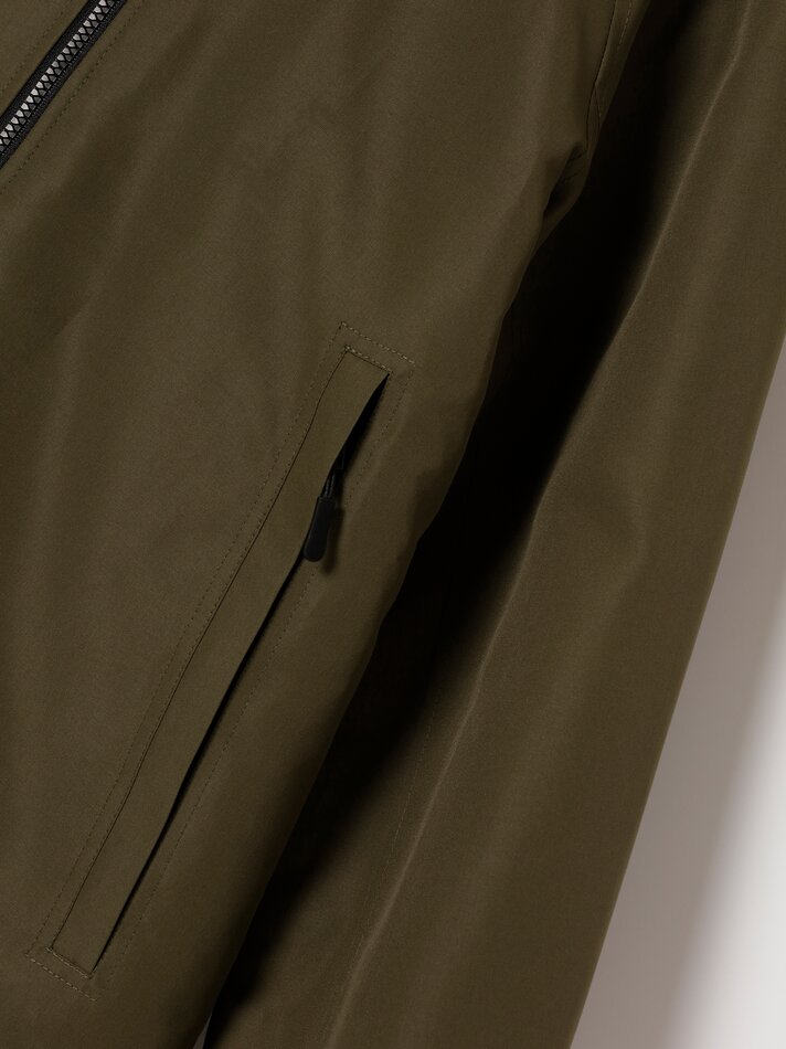 Parka básica com capuz - Verde Oliva