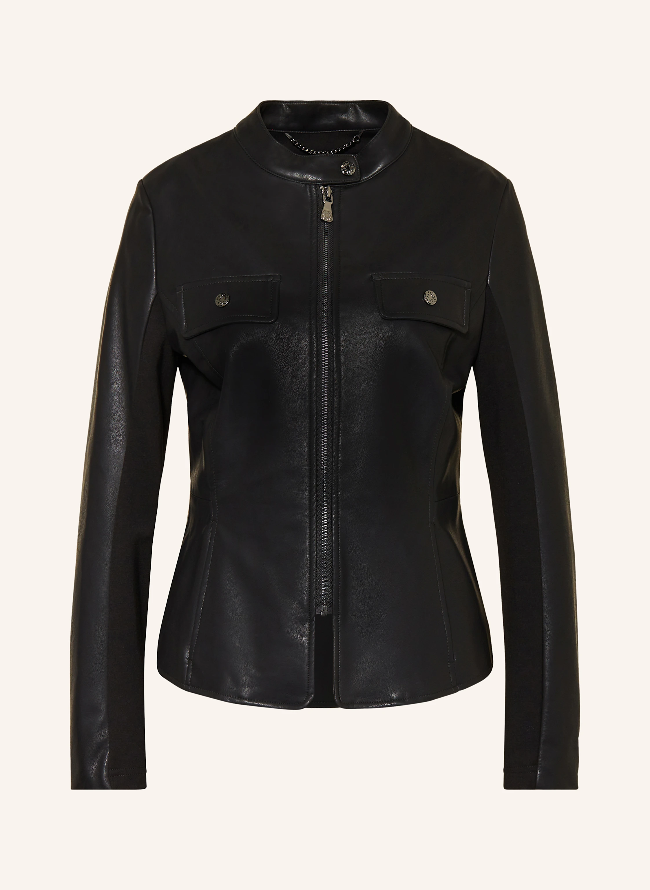 ELENA MIRO Lederjacke im Materialmix