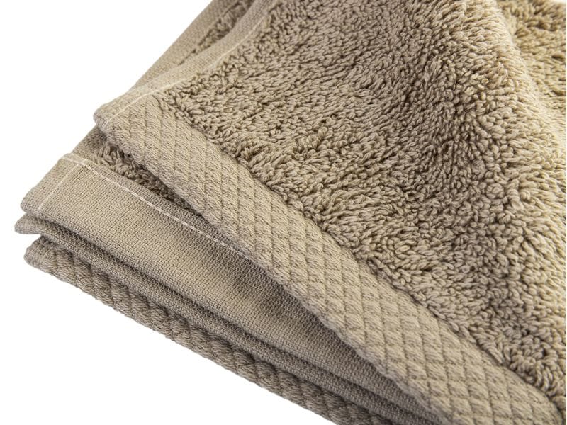 COCON Waschlappen 3 Stück, Taupe Kleines Frottiertuch zum waschen