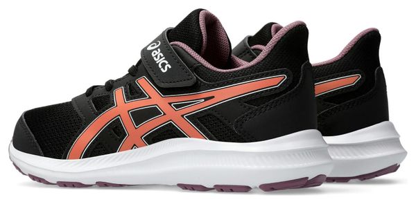 Chaussures Running Asics Jolt 4 PS Noir/Rose Enfant