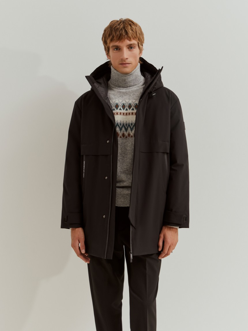 Parka acolchoada com capuz