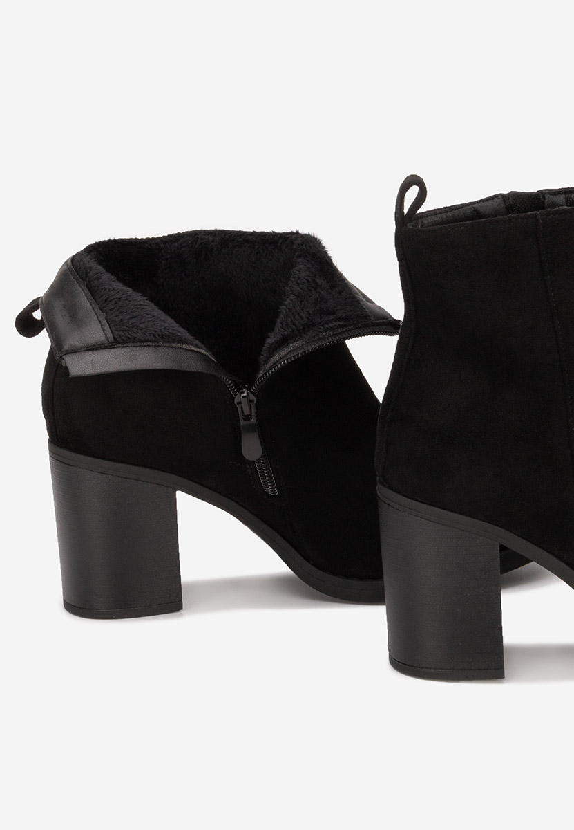 Bottines à talon noires Desirea