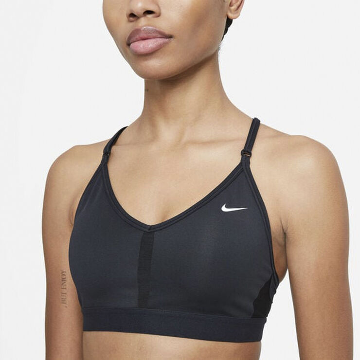Nike Indy V-neck light support sports bh Sort