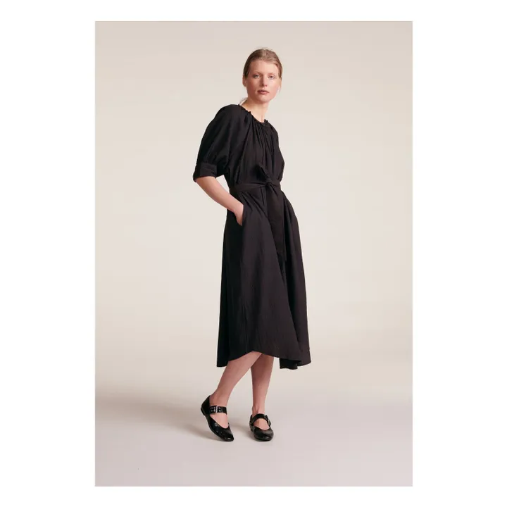 BELLEPIECE Robe Derek Rayures Dobby | Gris foncé