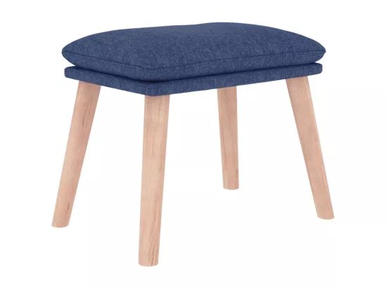 Repose-pied Bleu 45x29,5x35 cm Tissu