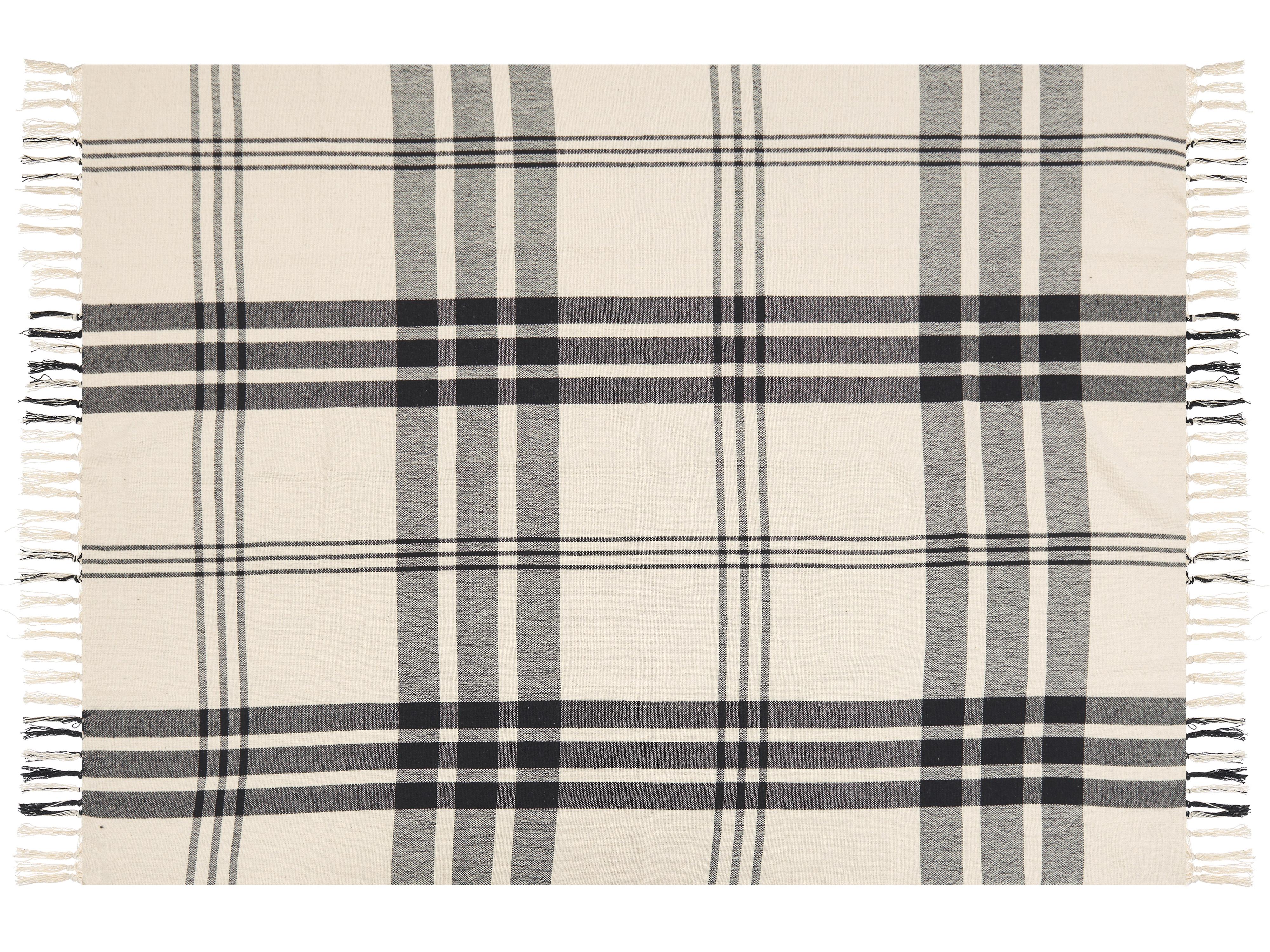 Plaid YUVALI Katoen 130 x 170 cm Wit