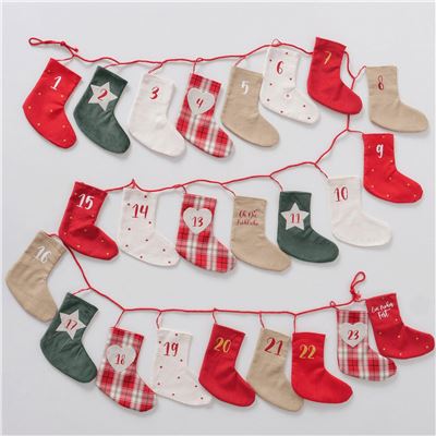 Calendrier de l'avent 24 chaussettes
