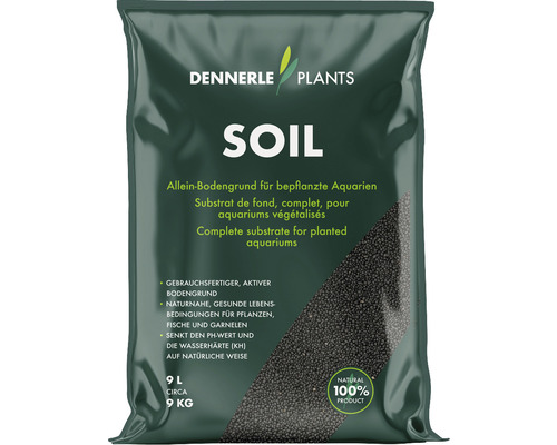 Aquariumbodem DENNERLE PLANTS Soil 2 - 3 mm, ca. 9 kg zwart