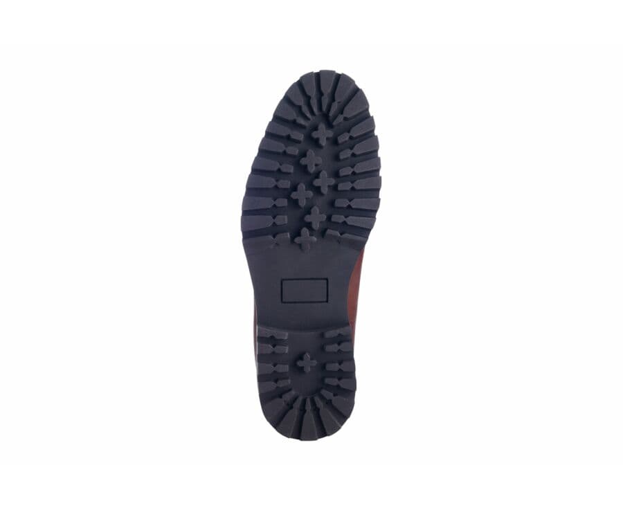 Boots Outdoor cuir chocolat patiné homme - GOSFIELD
