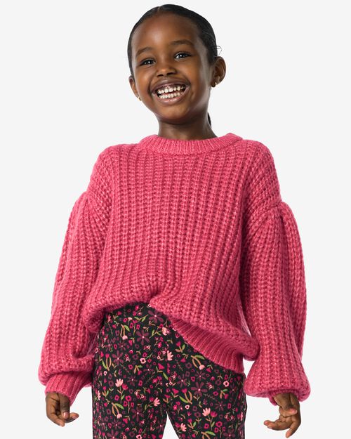 pull enfant rose