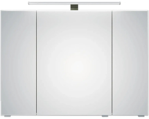Pelipal Sunline 114 badkamermeubelset, BxHxD 160 x 200 x 51,5 cm, frontkleur: Riviera eiken, 5-delige badkamermeubelset en meer, inclusief witte keramische wastafel en badmeubel, spiegelkast met LED-verlichting, onderkast, wandkast