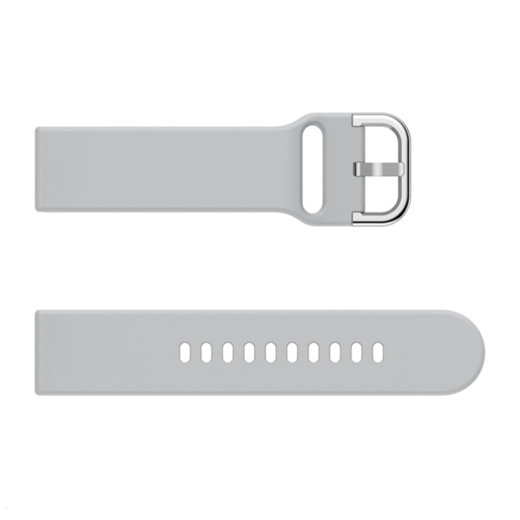 Samsung Galaxy Watch Active 2 (44mm) Silikon Sport Armband mit Dornschliesse (Gelenkumfang: 160-210mm) - Grau