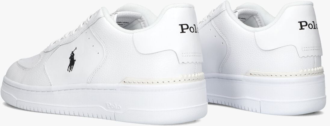 witte polo ralph lauren lage sneakers masters court low top