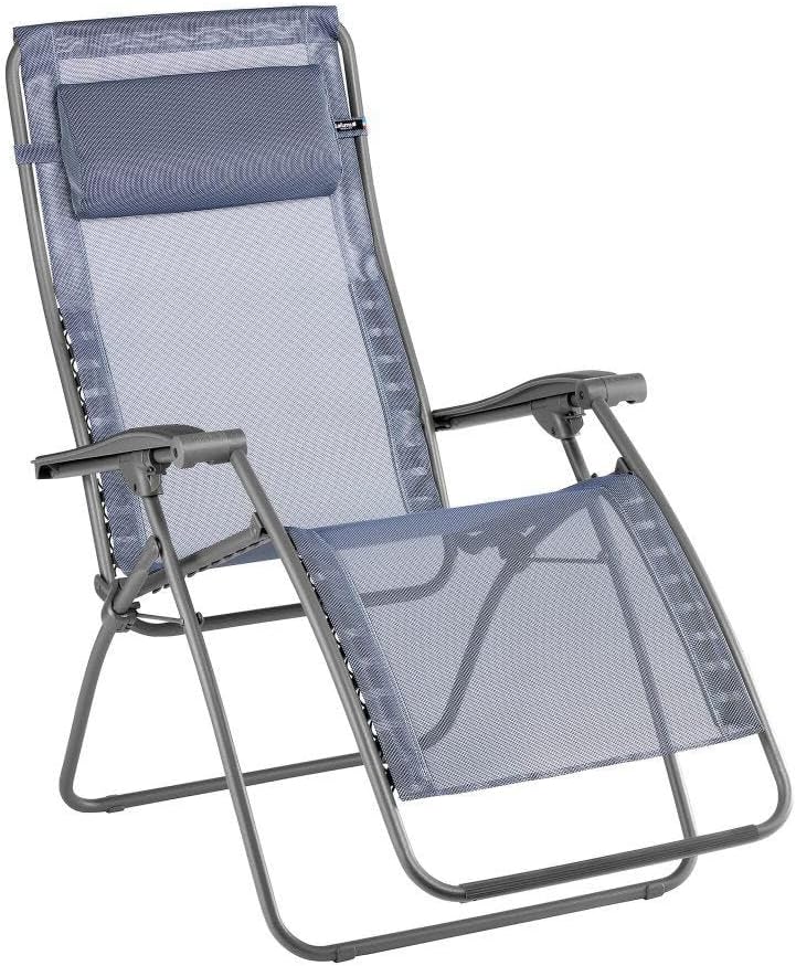 Lafuma MOBILIER - Relaxsessel Zero Gravity RSXA Clip - Klappbarer Liegestuhl für Terrasse und Garten - Strapazierfähiges Batyline®-Gewebe - Mehrpositionenliege, Komfortabel, Frankreich - Blau Ozean