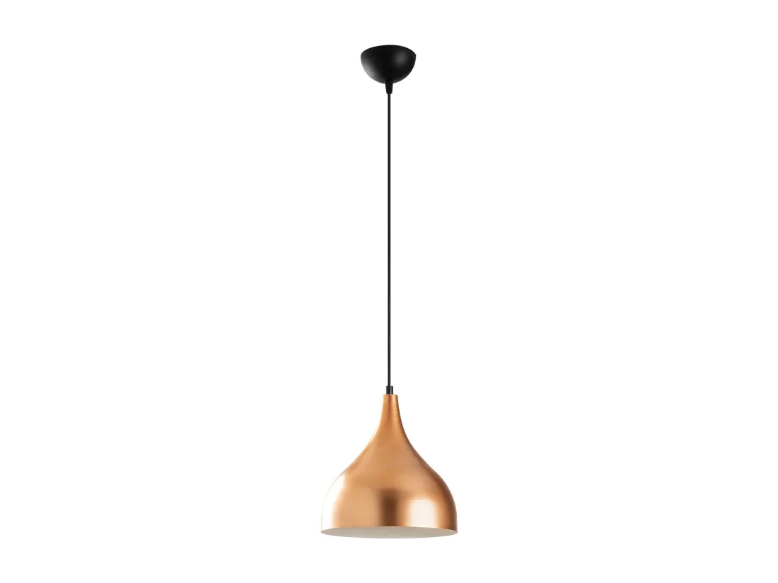 Suspension en métal à hauteur réglable - D. 26 x H. 40/126 cm - Cuivré - YILDO