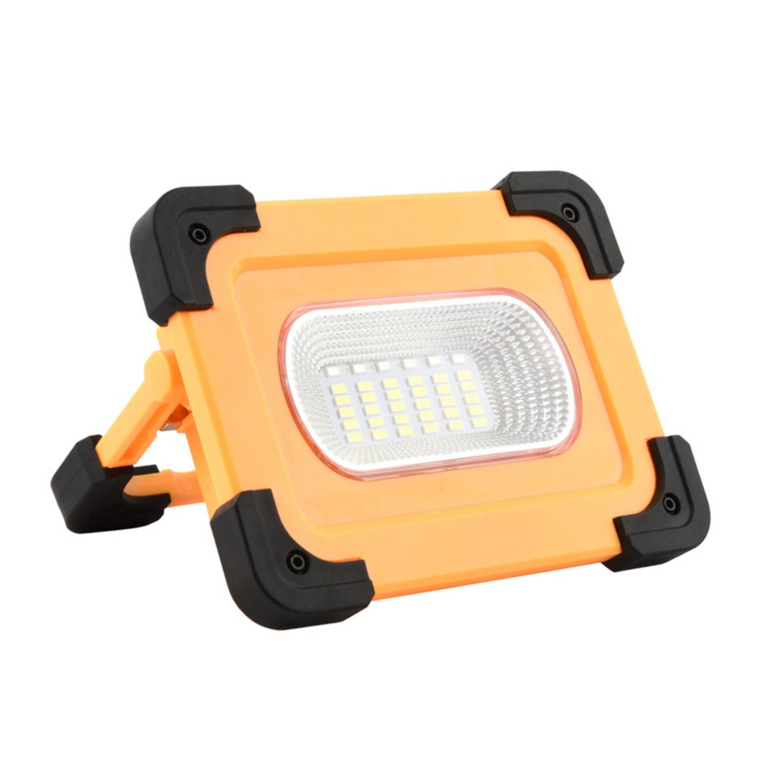 (500 Lumen) Solar Camping Licht Arbeitsleuchte mit 60-LED's und Magnet Halterung   USB Powerbank (6600mAh) - Orange
