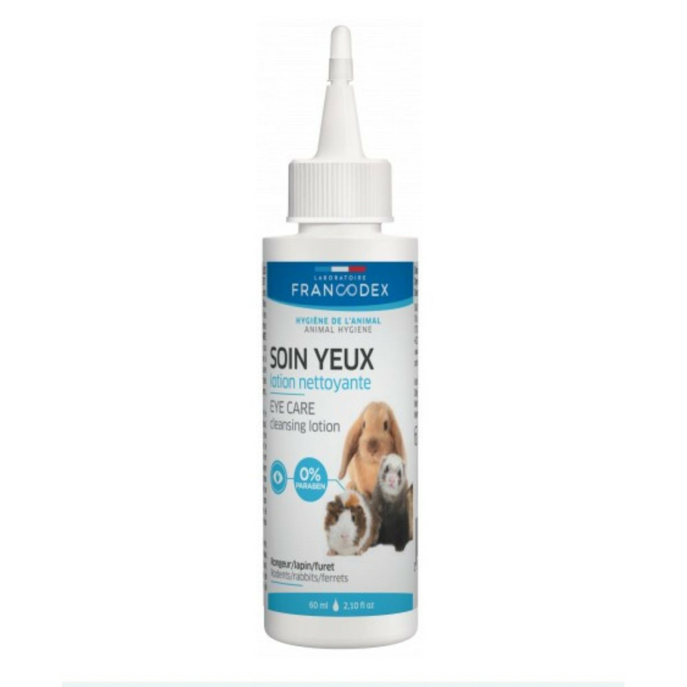 Nettoyant pour les yeux 60 ml, pour rongeurs, lapins, furets