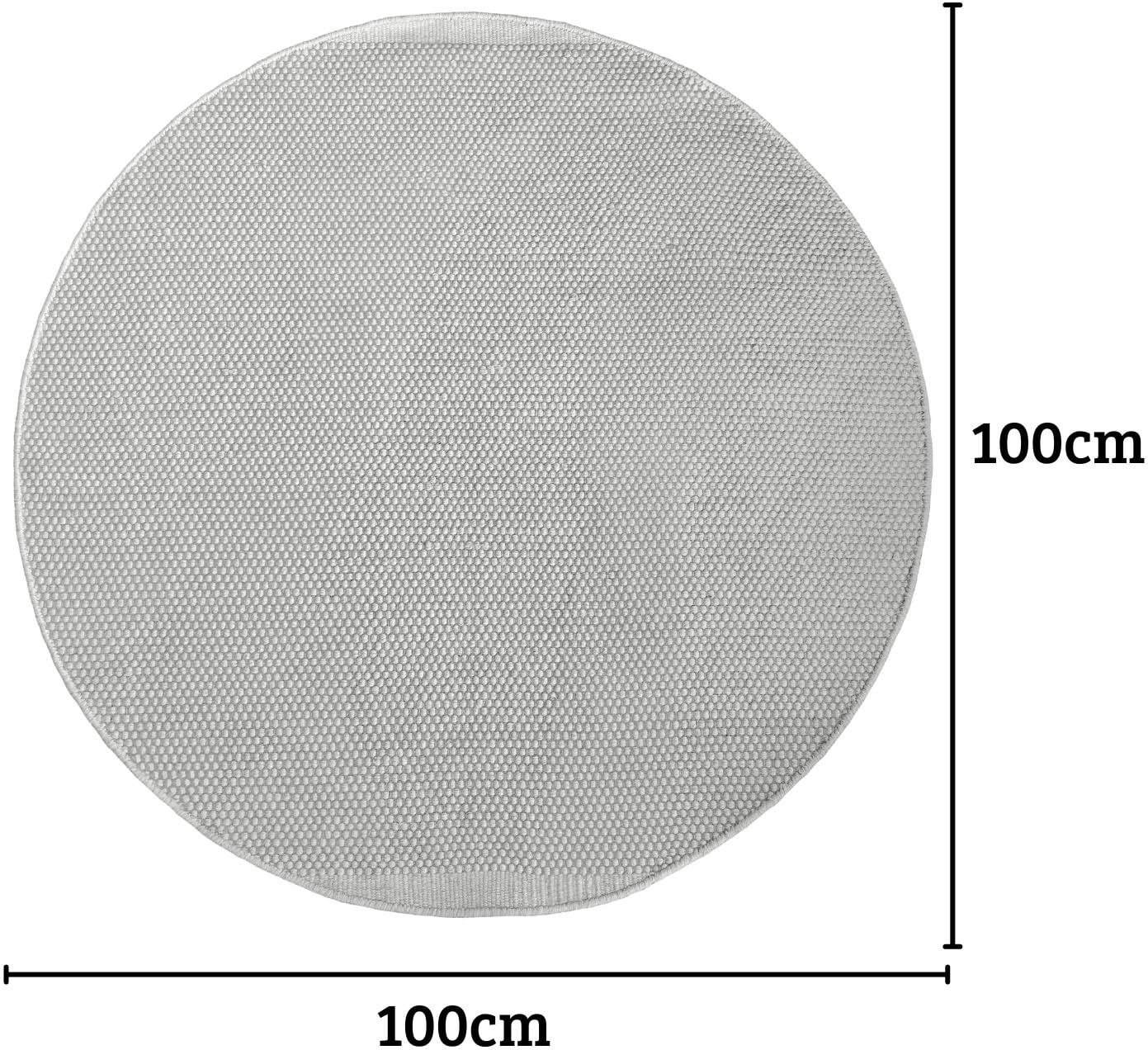 GOODproduct Wollteppich »Wolltraum Pur« rund 10 mm Höhe Wendeteppich, handgewebt, Uni Farben, reine Wolle, Wohnzimmer