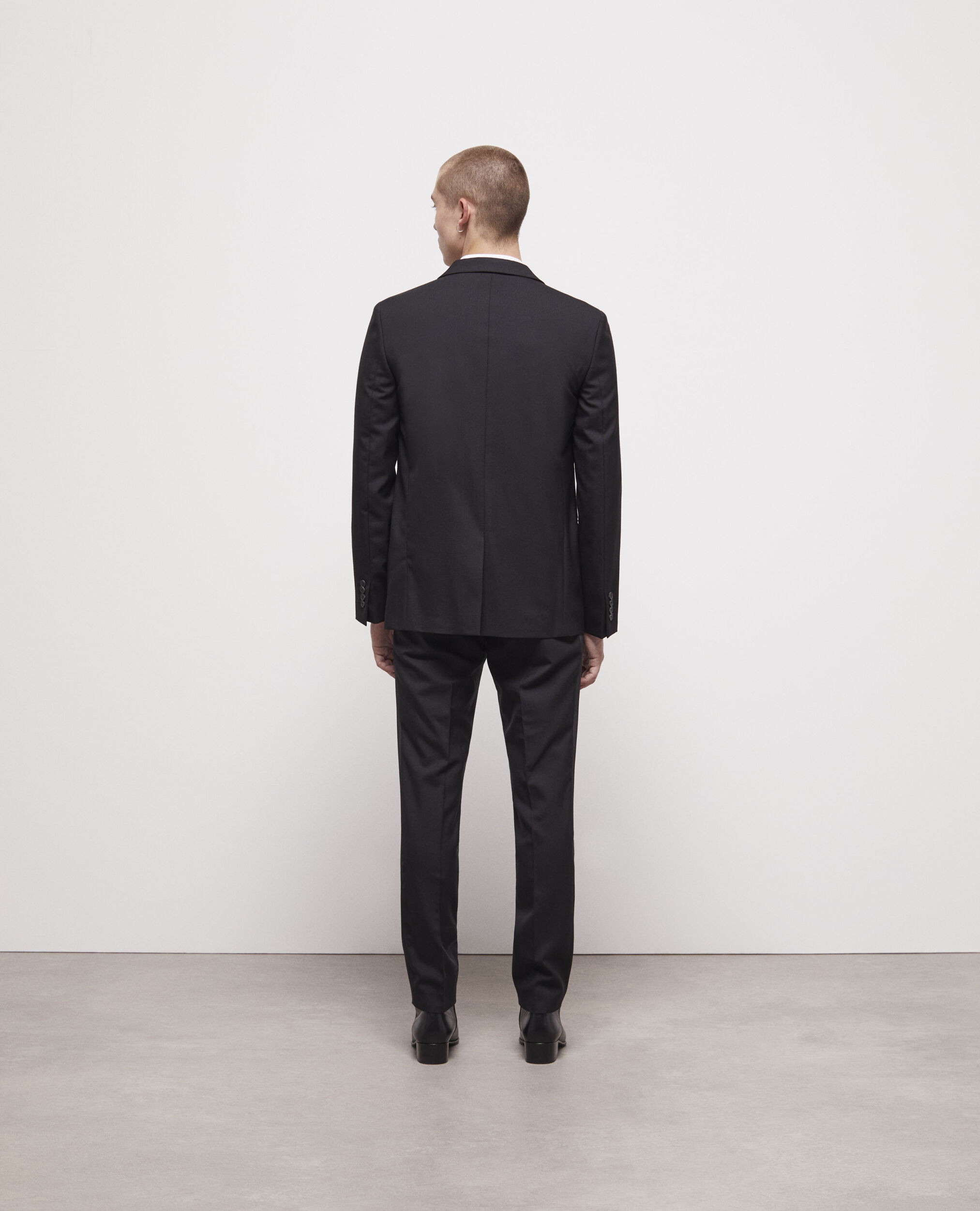 Veste de costume en laine noire