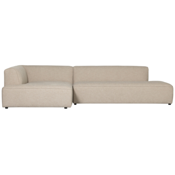 WOOOD hoekbank Inez naturel polyester met verlenging links