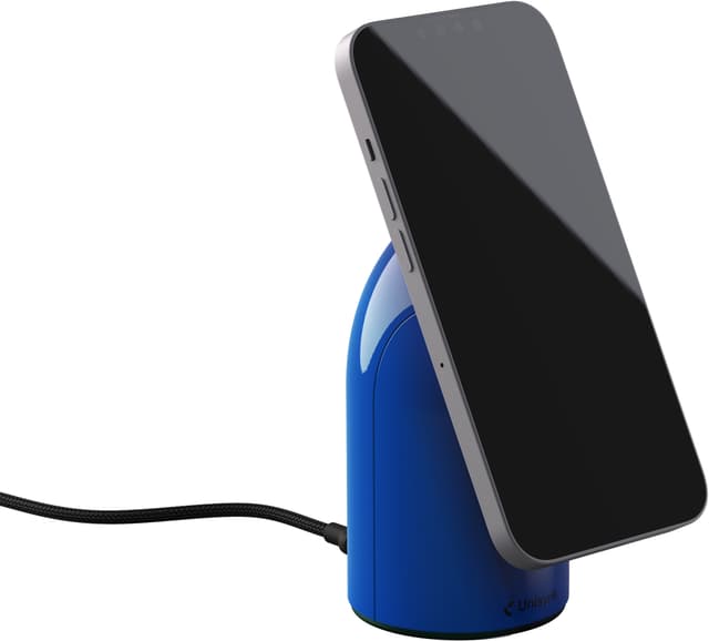 Unisynk Stand2 Qi2 wireless desk charger (blue)