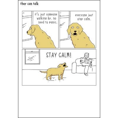 Stay Calm Dog Card