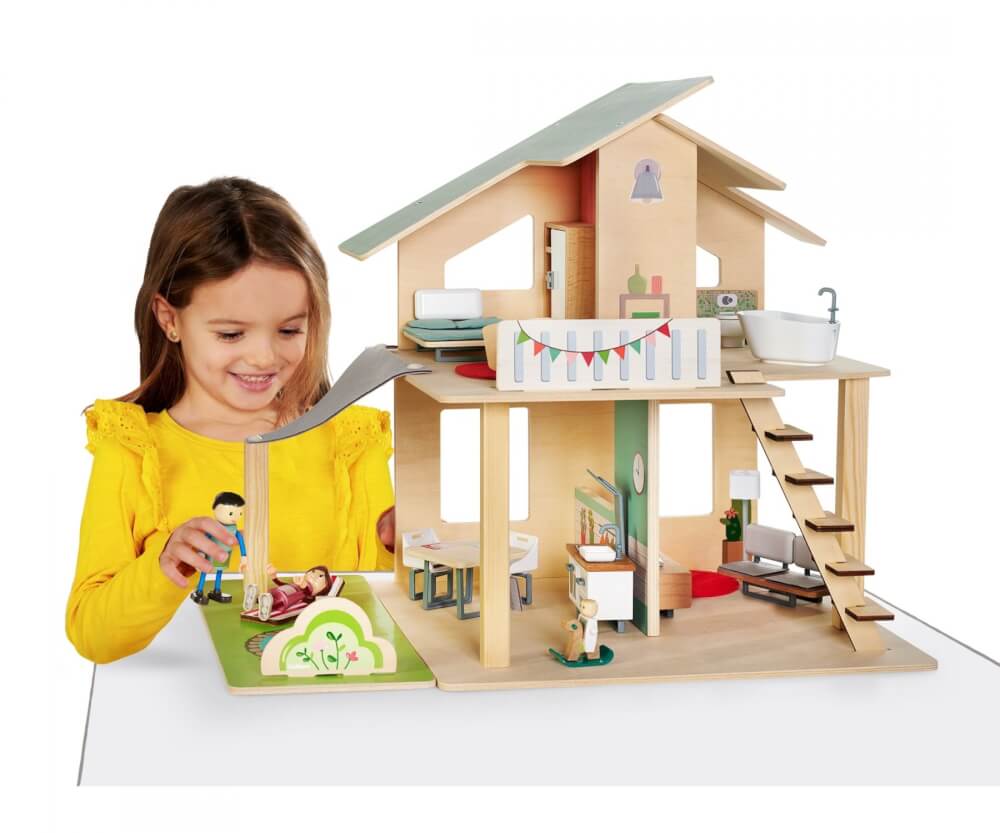 Puppenhaus mit Möbeln