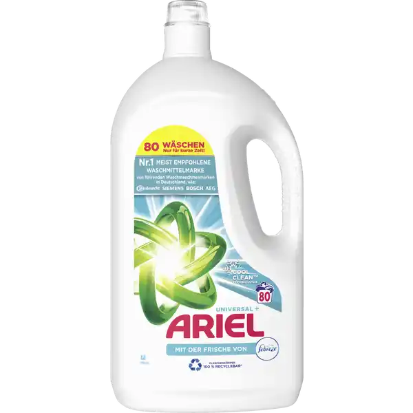Universal+ Waschmittel Flüssig Febreze 80WL
