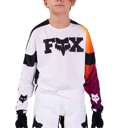 Maillot cross Fox YOUTH 360 STREAK - Blanc