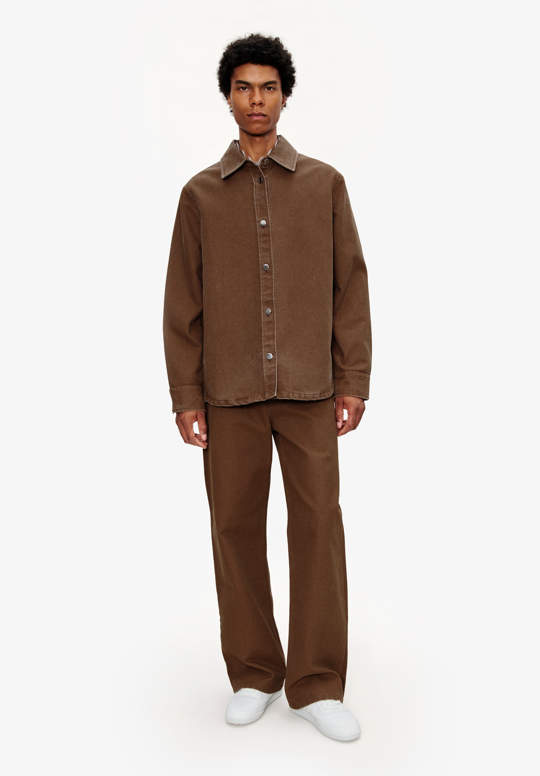 Veste A Boutons - Marron