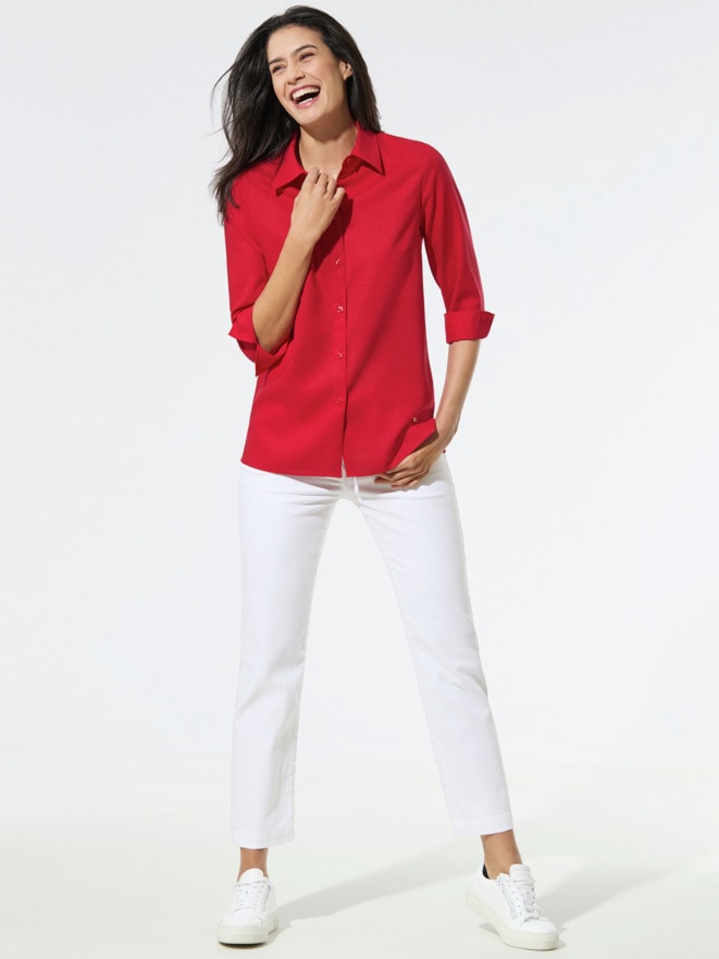 Bequem-Bluse Edel-Leinen