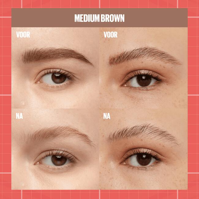 Maybelline New York BUILD A BROW Wenkbrauwpen/fixeergel 257 Medium Brown