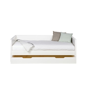 WOOOD bedbank frame Nikki wit grenenhout 73 x 100 x 208 exclusief lade