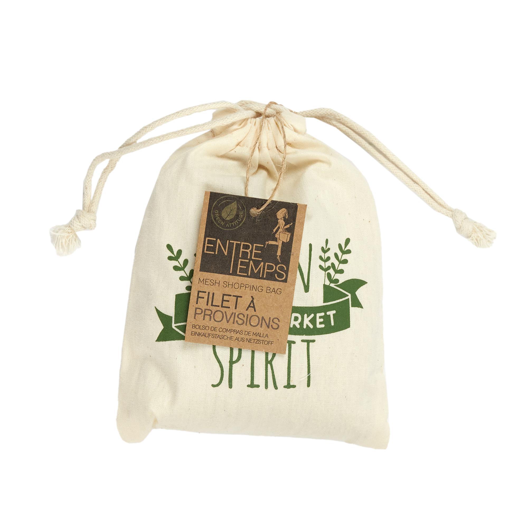 FILET A PROVISION AVEC POCHON COTON 36X35CM