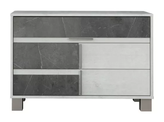 Chambre complète 140x190 Marbre gris + Led - FEDANE
