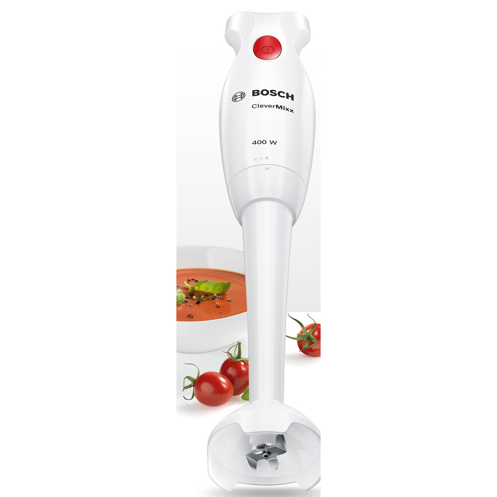 BOSCH Stabmixer MSM14000 - weiß-rot - Edelstahl - 37,5 cm