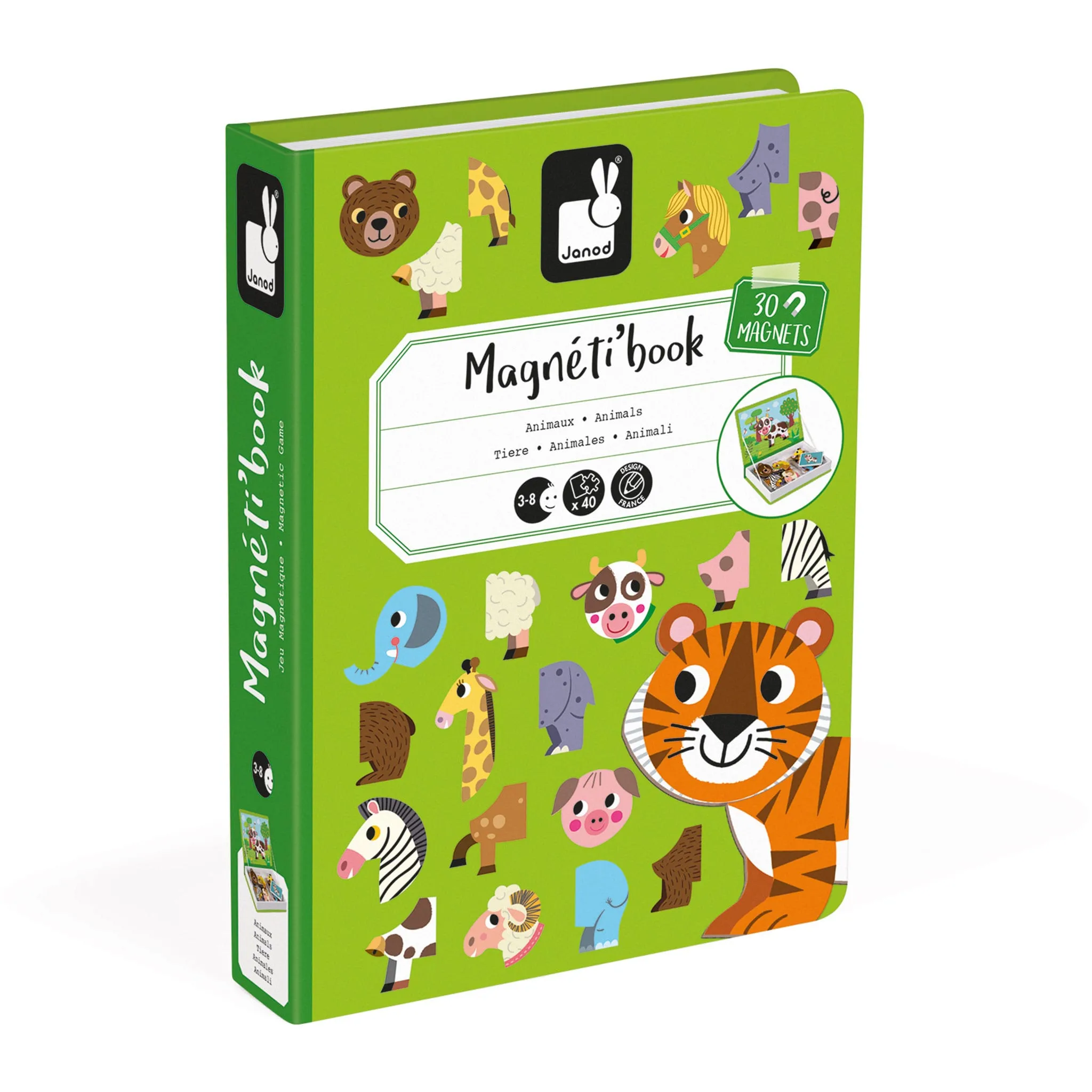 Janod Livre Magnétique - Animaux