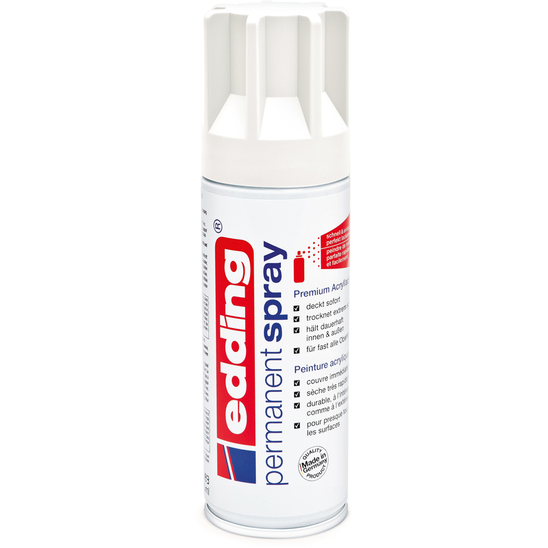 Edding Acrylfarbe Permanentspray, matt, 200 ml, weiss, 1 Stück