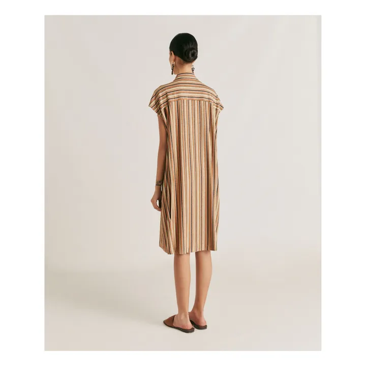 Momoni Robe Colorado Rayures Métallisée | Rouille