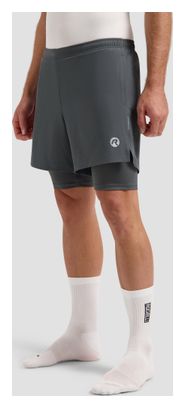 Short 2-en-1 De Running Rogelli Essential Gris Homme