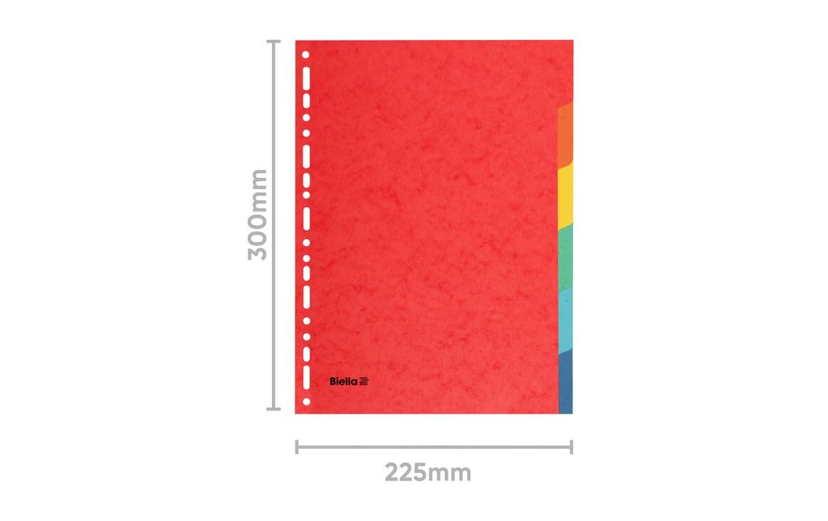 Register TopColor Rot, 6-teiligRegister aus Recyclingkarton